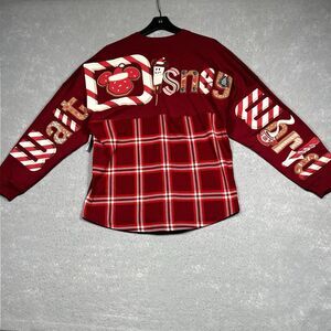 2021 Walt Disney World Christmas Holiday Snacks Red Plaid Spirit Jersey  SMALL